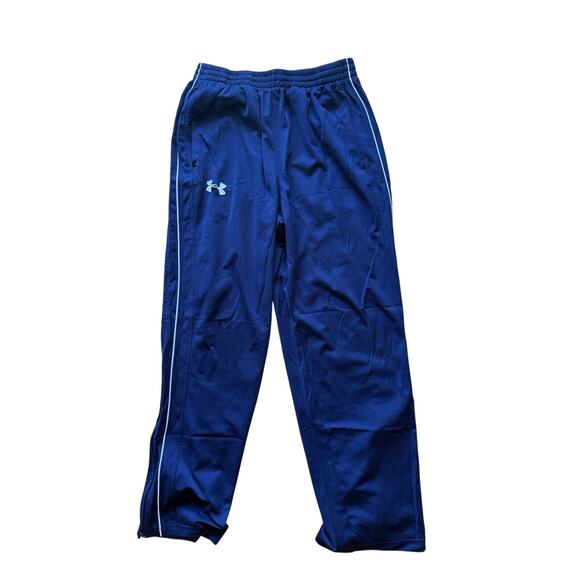 Under Armour Track Pants Navy Blue Medium | Zip Ankles | Lightweight Activewear - Picture 1 of 4
